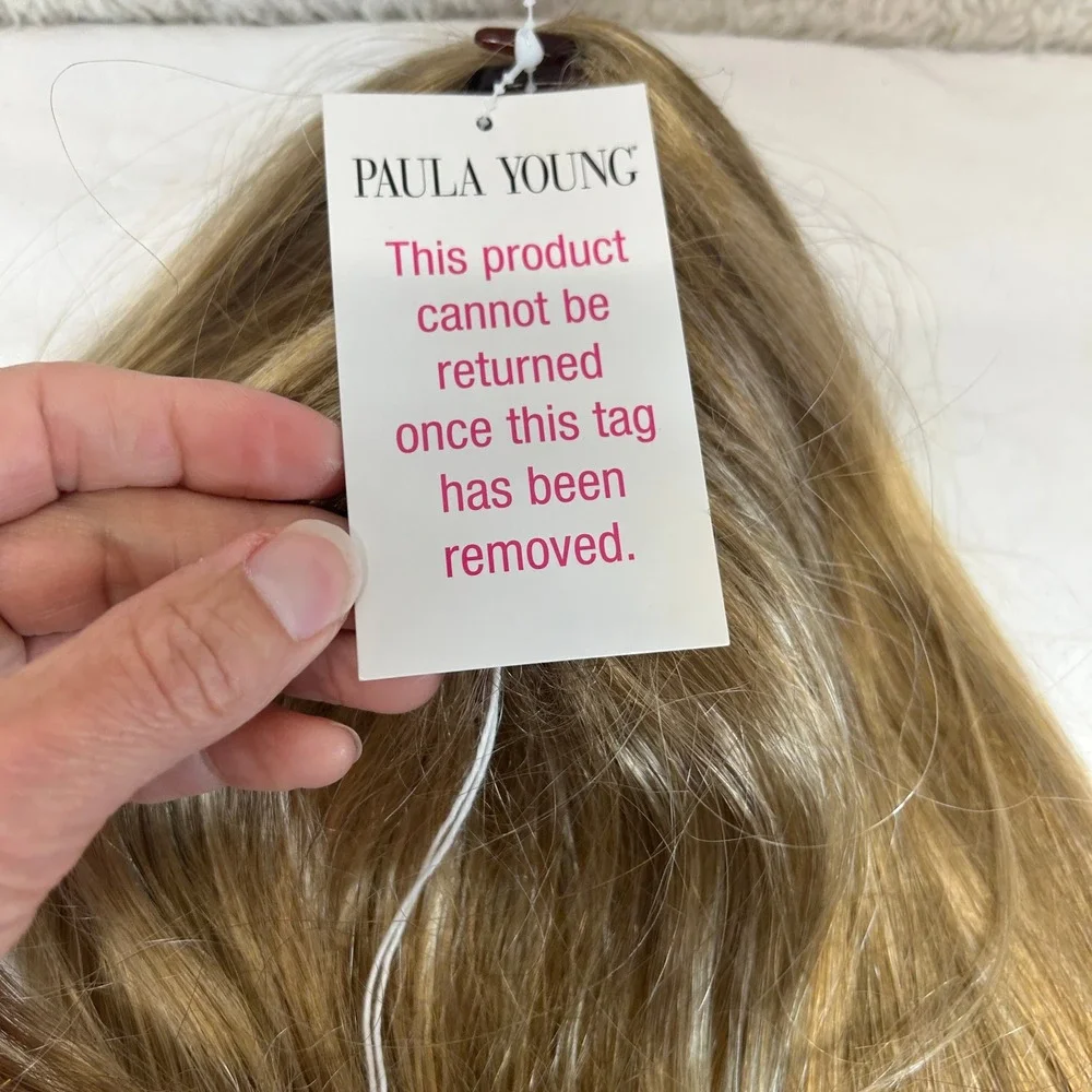 Paula Young Long Layered Pony Hairpiece A0250 Honey Golden Blonde 14/26A New